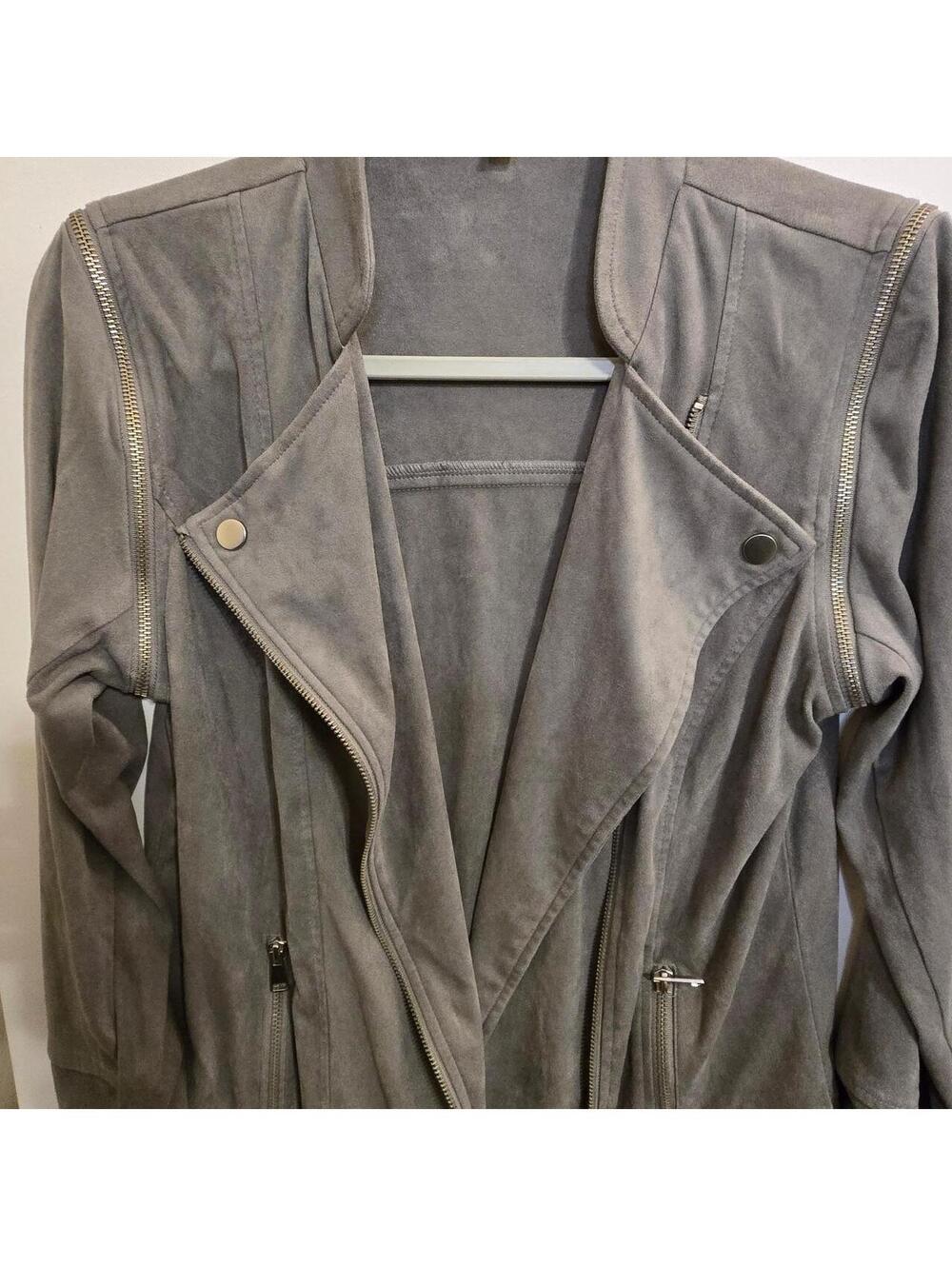 Gianni Bini Women's Grey and Silver Jacket - Picture 3 of 5